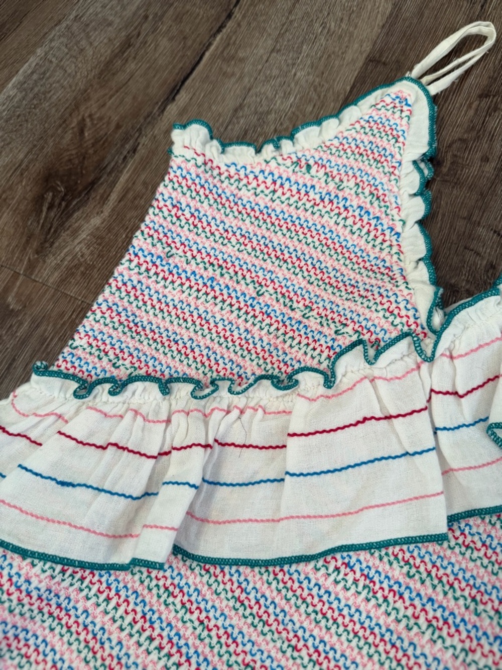 Striped Ruffle Knit Tank Top - Picture 3 of 4